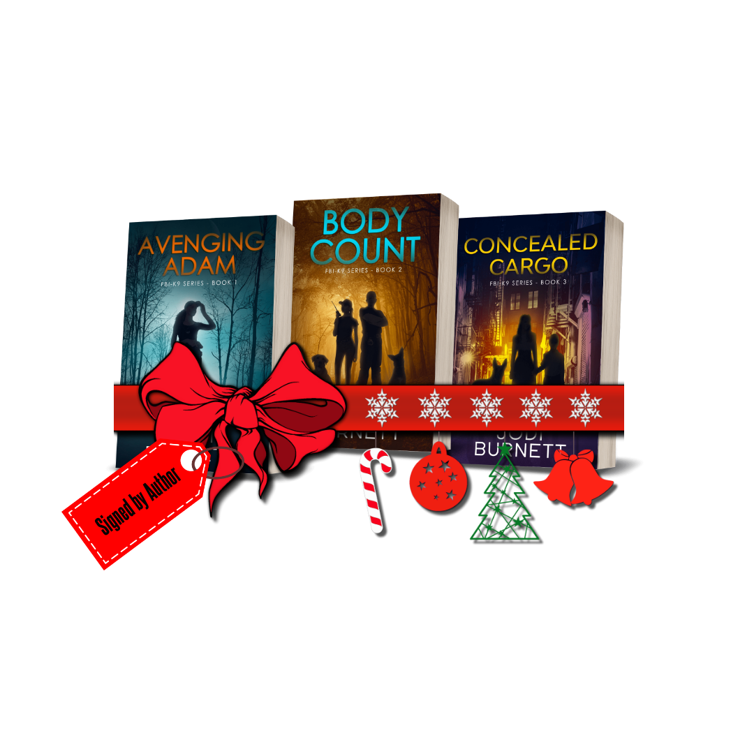Signed Christmas Paperback Bookbundle FBI K9 Series Jodi Burnett