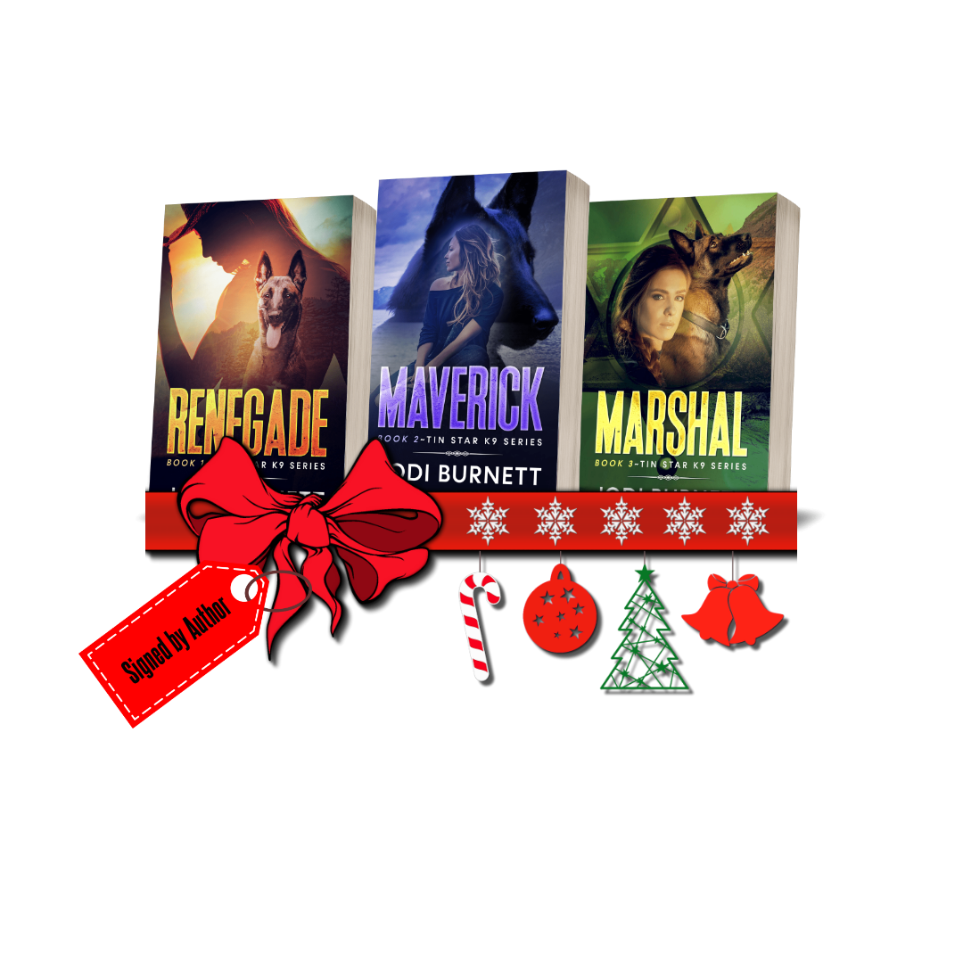 Signed Christmas Paperback Bookbundle Tin Star K9 Series Jodi Burnett