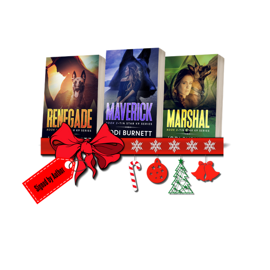 Signed Christmas Paperback Bookbundle Tin Star K9 Series Jodi Burnett